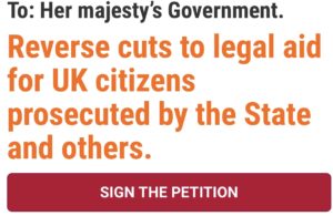 petition against further legal aid cuts